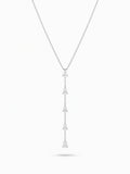 Cascading Pear Diamond Lariat Necklace